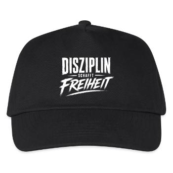 Disziplin schafft Freiheit - Kinder Basecap - Schwarz - Vorne