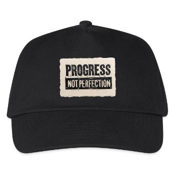 Progrès-pas-perfection - Casquette de baseball Enfant - noir - Devant