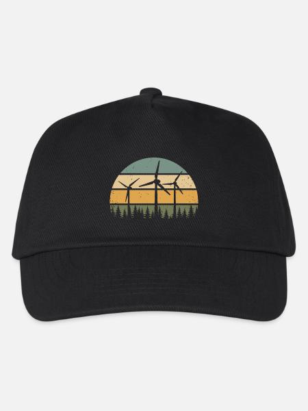 Wind Power Wind Turbine Wind Energy Wind Turbines - Kids’ Baseball Cap - black