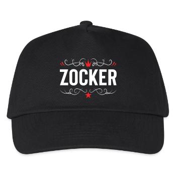 Zocker Gamer - Kinder Basecap - Schwarz - Vorne