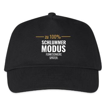 Schlummermodus – Funktioniere später - Kinder Basecap - Schwarz - Vorne