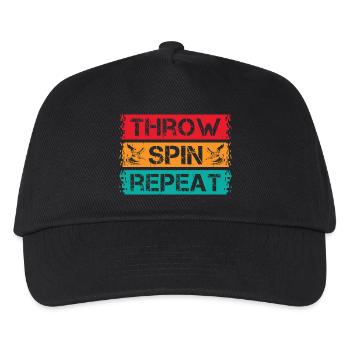 Gifts For Pottery Makers Throw Spin Repeat Pottery - Kids’ Baseball Cap - black - Front