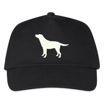 Running Dog Silhouette - Kids’ Baseball Cap - black - Front