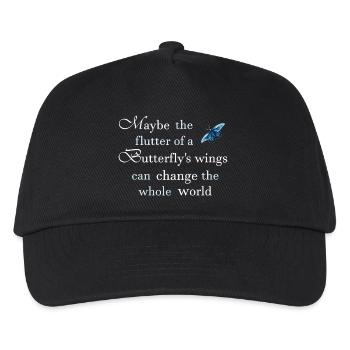 Le battement d’ailes du papillon change le monde - Casquette de baseball Enfant - noir - Devant
