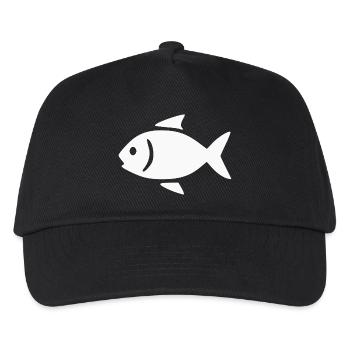 Pêcheur de poisson blanc Pêcheur en cadeau - Casquette de baseball Enfant - noir - Devant