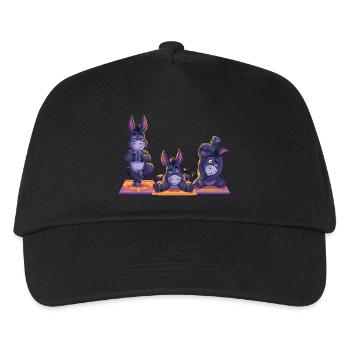 Yoga Âne Savasana Namasté Humour - Casquette de baseball Enfant - noir - Devant