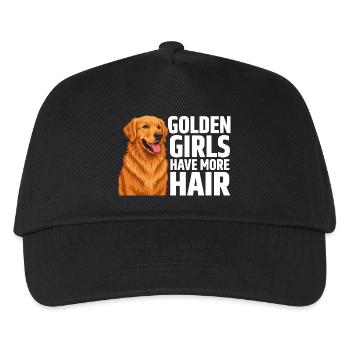 Golden Retriever Golden Girls haben mehr Haare - Kinder Basecap - Schwarz - Vorne