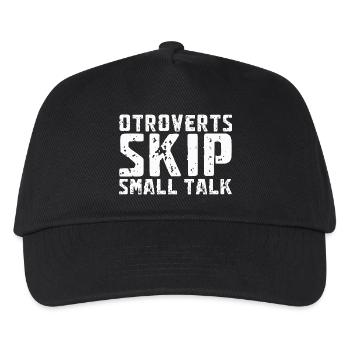 Otroverted Skippen Small Talk - Kids’ Baseball Cap - black - Front
