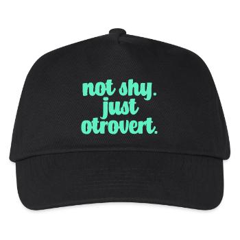 Not shy otrovert - Kids’ Baseball Cap - black - Front