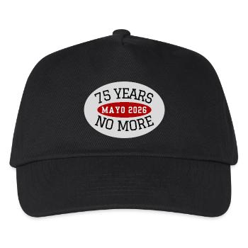 Mayo, 75 Jahre nicht mehr - Kinder Basecap - Schwarz - Vorne