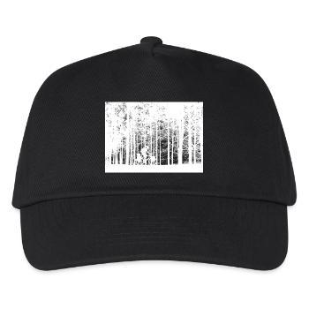 Freedom on two wheels – cyclists in the forest - Kids’ Baseball Cap - black - Front