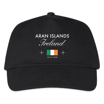 Aran Islands Ireland Coordinates Travel Souvenir - Kids’ Baseball Cap - black - Front