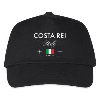Costa Rei Sardinien Koordinaten Reise Souvenir - Kinder Basecap - Schwarz - Vorne