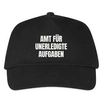 Amt für unerledigte Aufgaben - Beamter Spruch - Kinder Basecap - Schwarz - Vorne