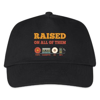 Ich bin mit allen Vintage-Modellen aufgewachsen - Kinder Basecap - Schwarz - Vorne