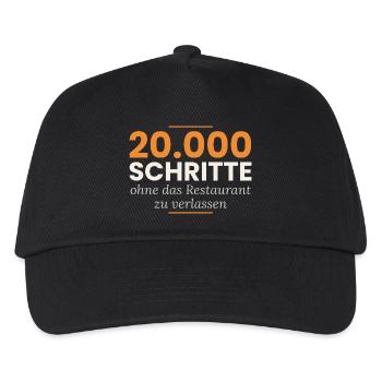 20.000 Schritte ohne das Restaurant zu verlassen - Kinder Basecap - Schwarz - Vorne