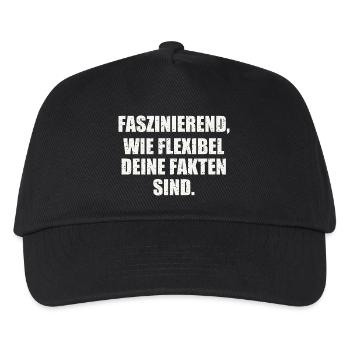FASZINIEREND, WIE FLEXIBEL DEINE FAKTEN SIND - Kinder Basecap - Schwarz - Vorne