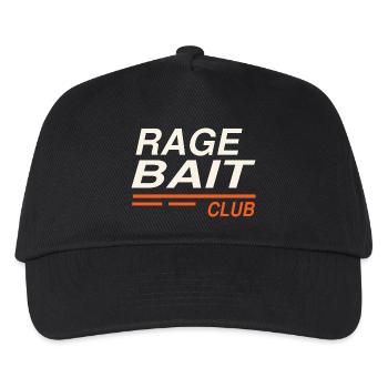 Rage Bait Club Ragebait Jugendwort 2026 Spruch - Kinder Basecap - Schwarz - Vorne