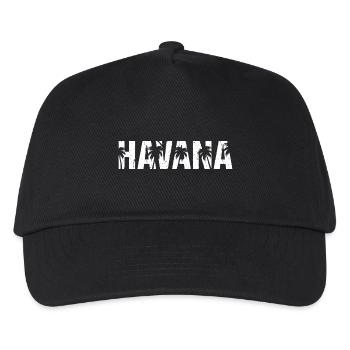 Havana Palmen Kuba Havanna - Kinder Basecap - Schwarz - Vorne