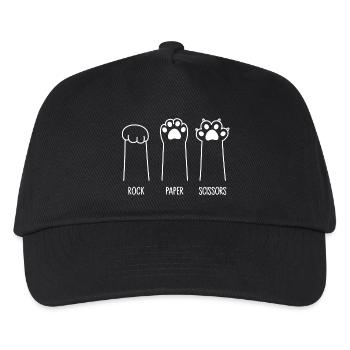 Roche Papier Ciseaux - Casquette de baseball Enfant - noir - Devant