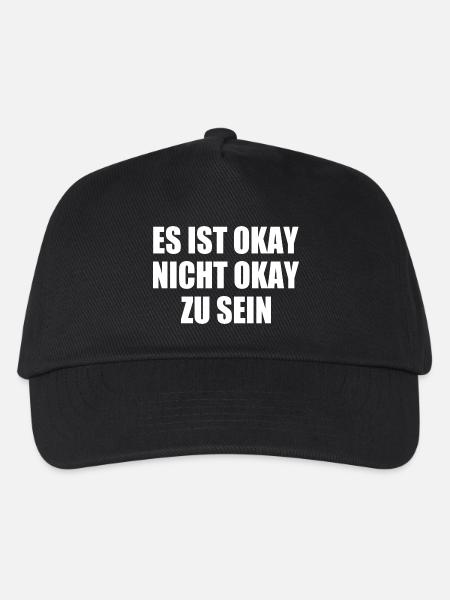 es ist okay nicht okay zu sein - Kinder Basecap - Schwarz