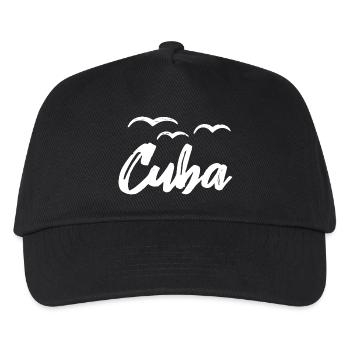 Kuba Vintage Karibik Cuba - Kinder Basecap - Schwarz - Vorne