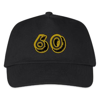60. 60 ANS. 60e ANNIVERSAIRE. ANNIVERSAIRE 60 ANS. - Casquette de baseball Enfant - noir - Devant