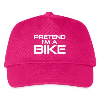 Pretend I’m a Bike - Lustiges Fahrrad Kostüm - Kinder Basecap - Fuchsia - Vorne