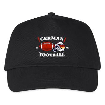 Deutscher Football - Kinder Basecap - Schwarz - Vorne