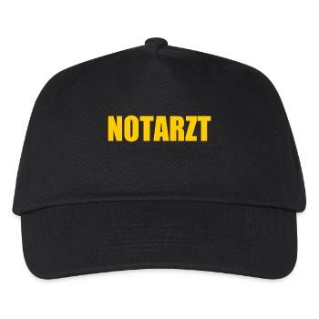 Notarzt - Kinder Basecap - Schwarz - Vorne