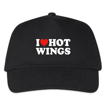 J’adore les ailes de poulet Hot Wings - Casquette de baseball Enfant - noir - Devant