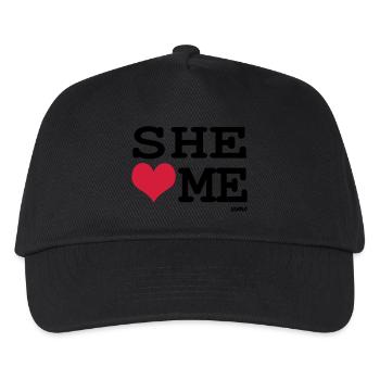 she loves me by wam - Kinder Basecap - Schwarz - Vorne