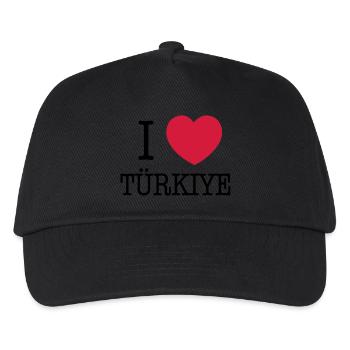 I LOVE TURKEY - I LOVE TÜRKIYE - Kids’ Baseball Cap - black - Front