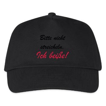Bitte nicht streicheln - Kinder Basecap - Schwarz - Vorne