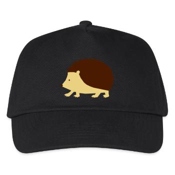 Igel - zackig - Kinder Basecap - Schwarz - Vorne