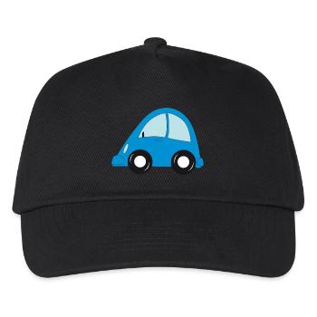 blaues auto - Kinder Basecap - Schwarz - Vorne