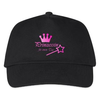 Prinzessin - Kinder Basecap - Schwarz - Vorne