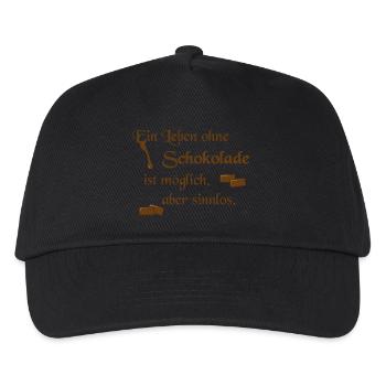 ein leben ohne schokolade - Kinder Basecap - Schwarz - Vorne