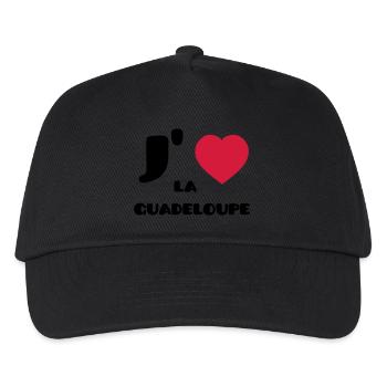 J'aime la Guadeloupe (V) - Kinder Basecap - Schwarz - Vorne