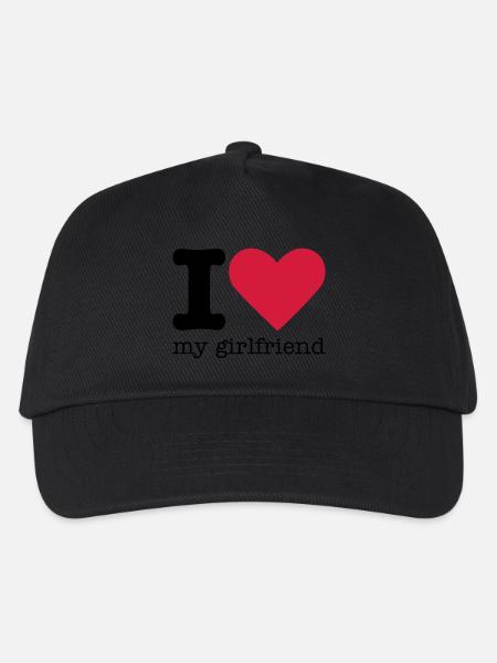 I Love My Girlfriend - Kinder Basecap - Schwarz