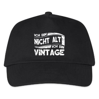Ich bin Vintage - Kinder Basecap - Schwarz - Vorne