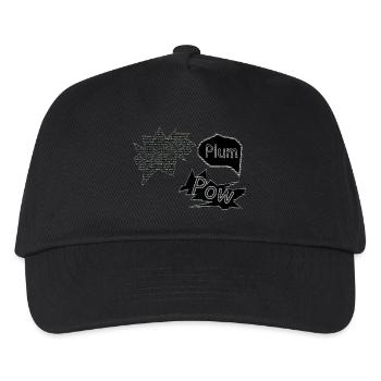 Pflaume boom pow - Kinder Basecap - Schwarz - Vorne