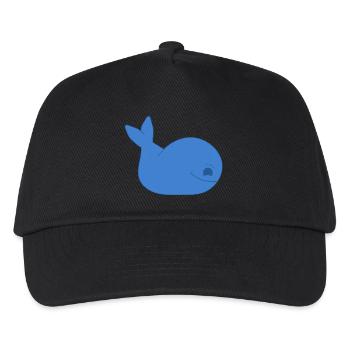 Simple Whale Cartoon - Kids’ Baseball Cap - black - Front