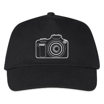 Photography of the camera - Kids’ Baseball Cap - black - Front
