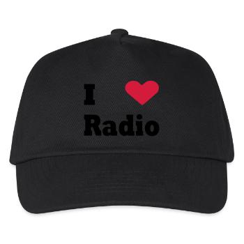 i love radio - Kinder Basecap - Schwarz - Vorne