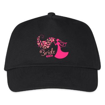 Herzwolken Bride to be - Kinder Basecap - Schwarz - Vorne