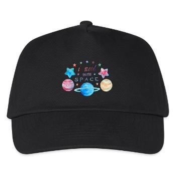 Ich benötige mehr Raum - Kinder Basecap - Schwarz - Vorne