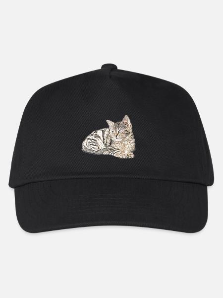 Süsse katze - Kinder Basecap - Schwarz