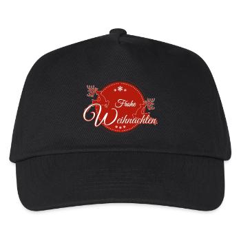 Frohe Weihnachten - Kinder Basecap - Schwarz - Vorne
