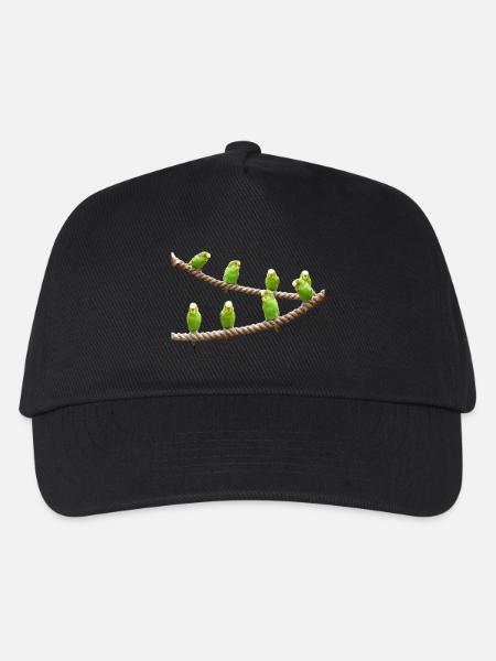 wellensttiche budgie birds voegel - Kinder Basecap - Schwarz